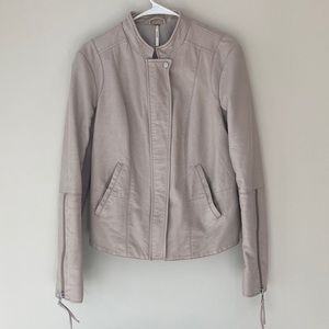 Free People Cool & Clean Vegan Faux Leather Jacket, Size 12 womens